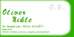 oliver mikle business card
